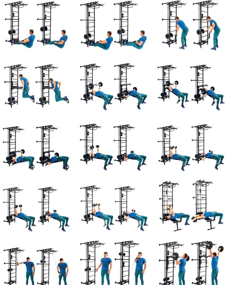 Sporta komplekss KRAFT SystemLight 3in1, melna