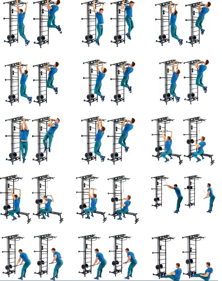 Sporta komplekss KRAFT SystemLight 3in1, melna