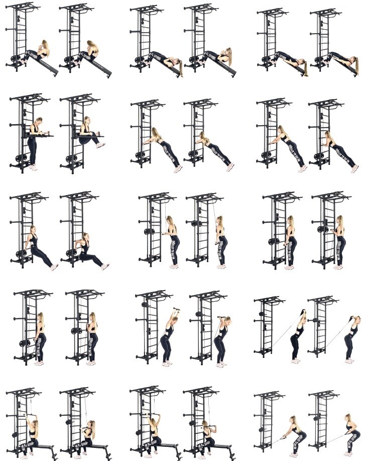 Sporta komplekss KRAFT SystemLight 3in1, melna