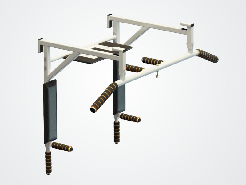 Wall mounted horizontal bar-parallel bars STANLEY-2, white