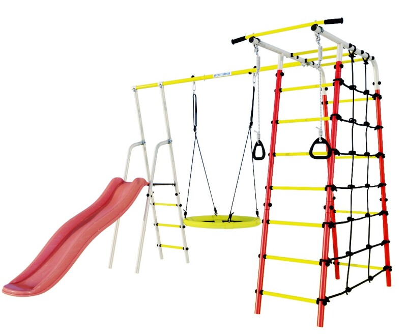 Āra sporta komplekss, bērnu rotaļu laukums ROMANA HERO-3, varavīksne