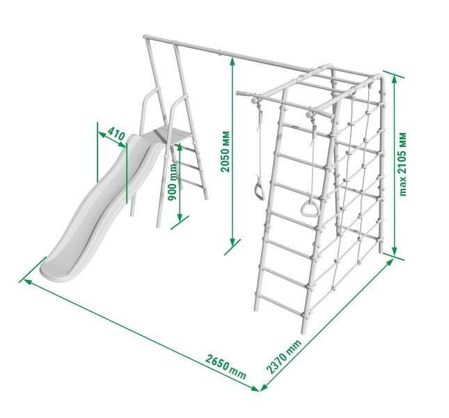 Āra sporta komplekss, bērnu rotaļu laukums ROMANA HERO-3, varavīksne
