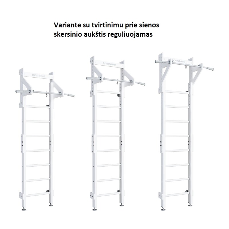 Wooden Swedish gymnastic wall ROMANA Eco 1, beige 235,5-270x51cm