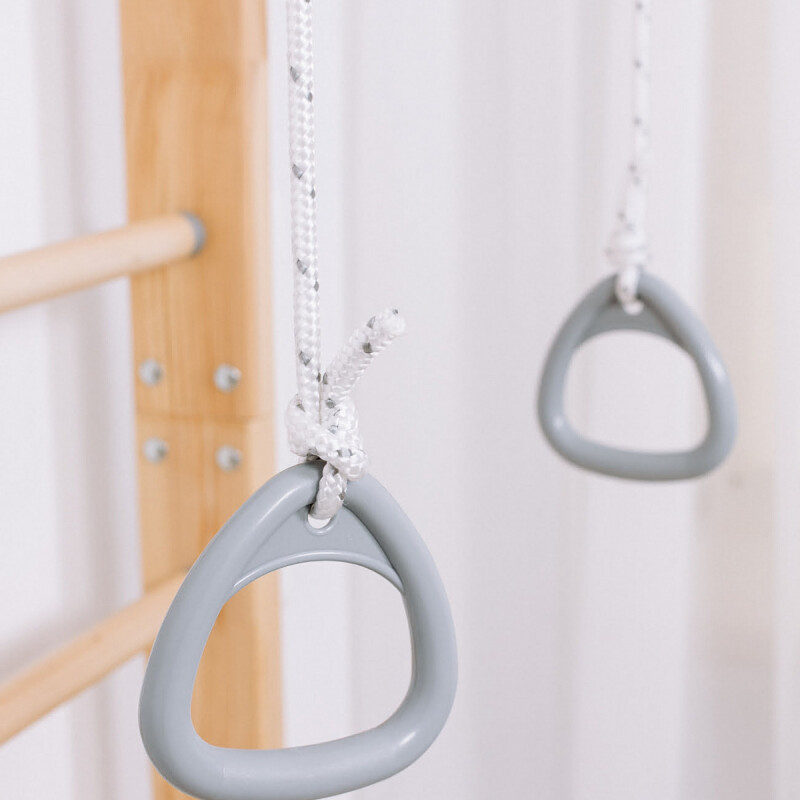 Wooden Swedish gymnastic wall ROMANA Eco 1, beige 235,5-270x51cm