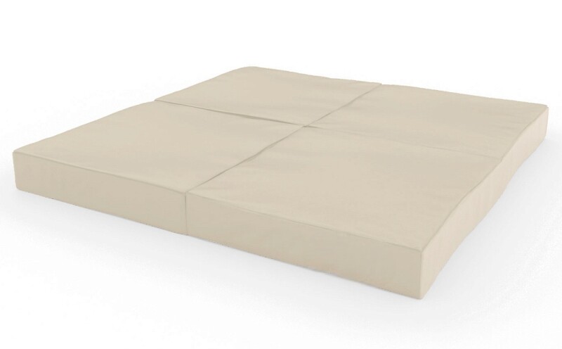 Saliekams sporta paklājs 100x100 cm, bēšs