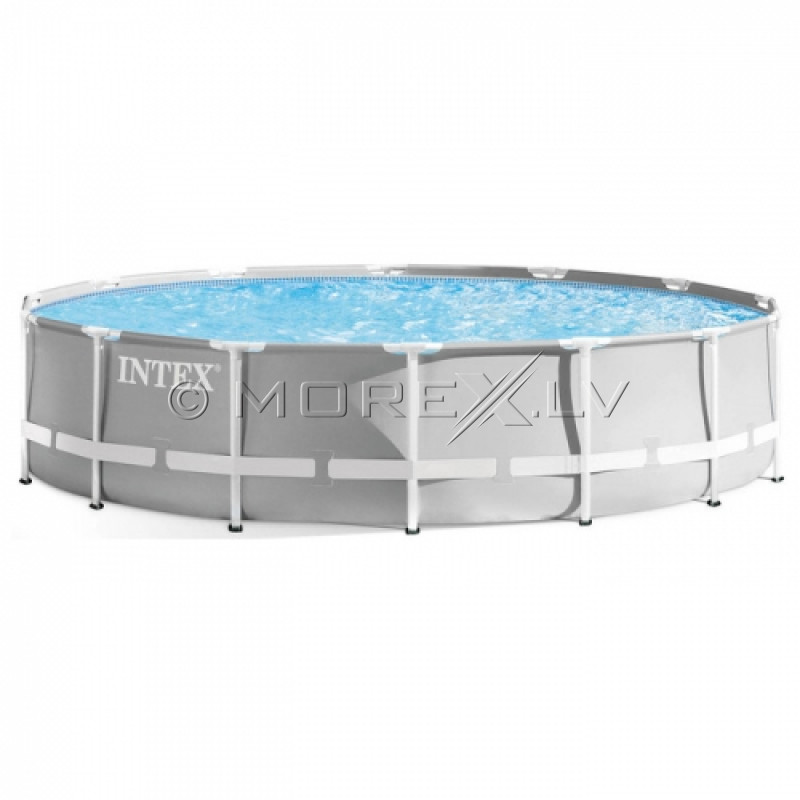 Karkasinis baseinas Intex Prism Frame Premium Pool Set 457x122 cm, su filtruojančiu siurbliu ir priedais (26726)