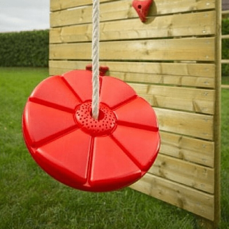 Plastic disc swing Bungee jump Ø28 cm, КВТ, red