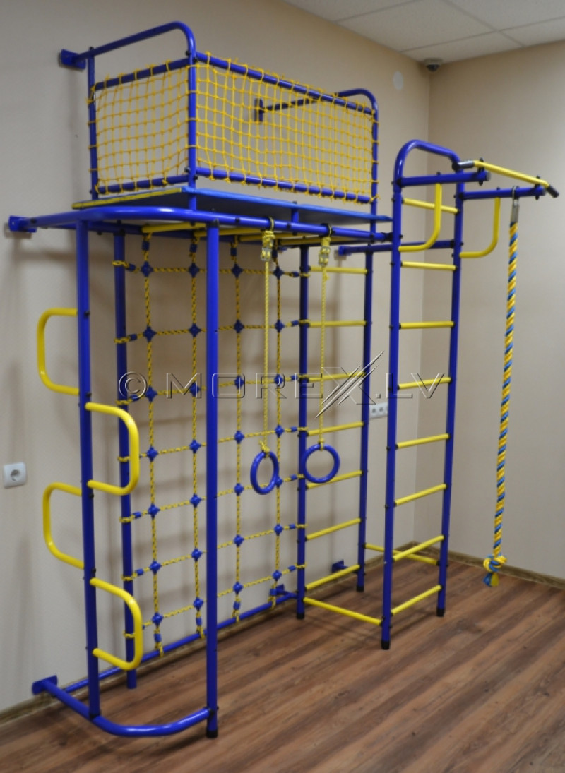 Детский спортивный комплекс Пионер-С6С сине-жёлтый