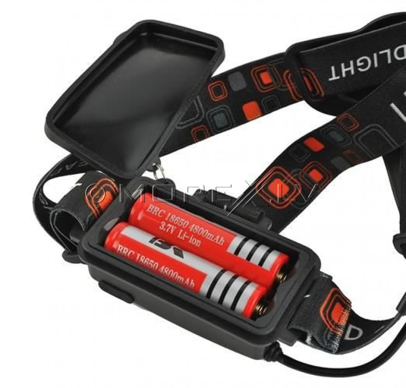 LED headlamp, 4 modes, 3 lamps