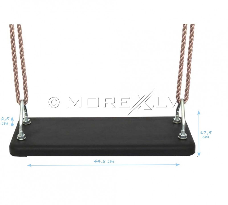 Swing rubber seat Just Fun "Straight Eco", 44.5x17.5 cm, black