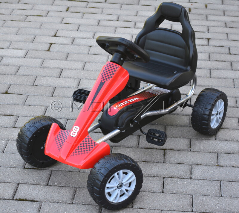 Velokartas (Velomobiliai) Go-Kart 1801 Red (3-6 years)