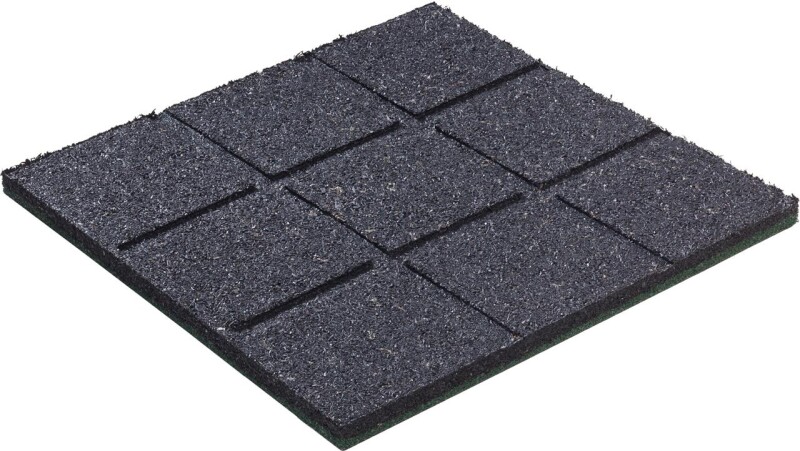 Rubber safety tile KBT 50×50×2.5 cm, green