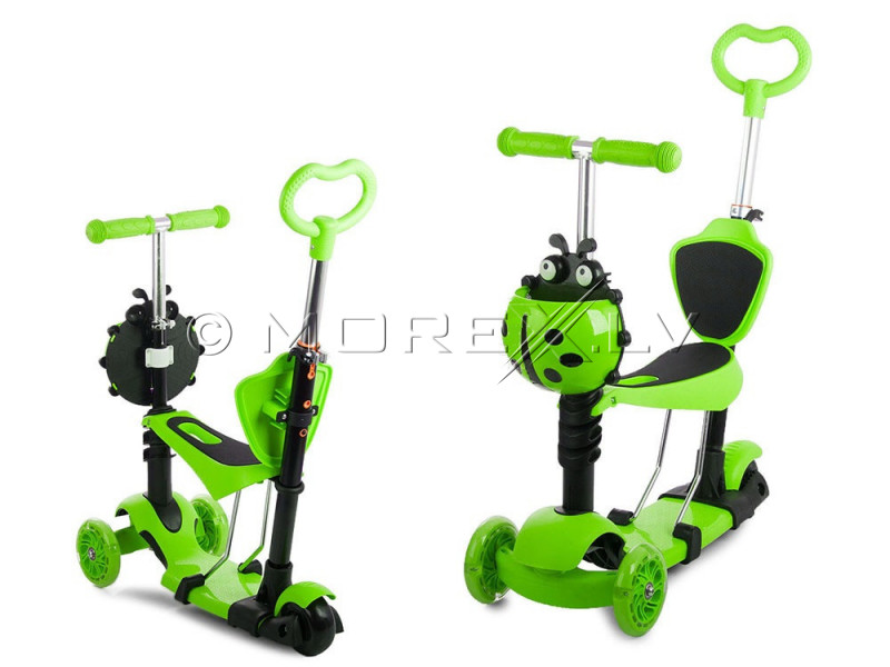 Scooter With A Handle And A Seat Ladybug 5 In 1 Green 158726