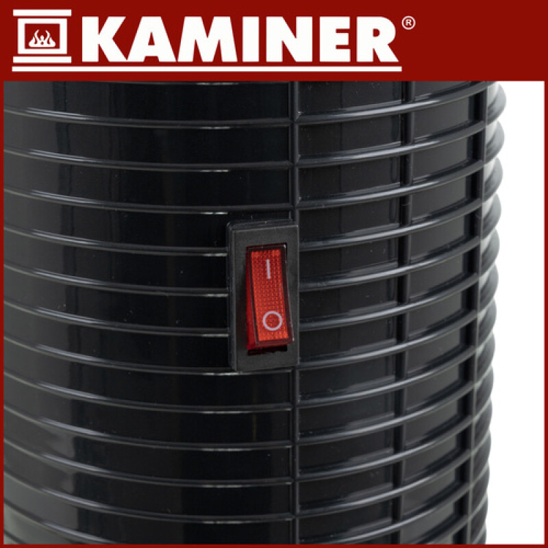 Electric Heater with fireplace effect 2000W with timer, black