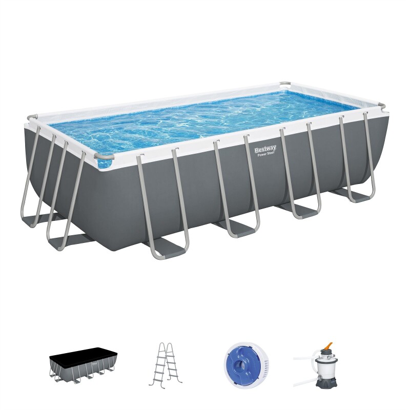 Каркасный бассейн 56671 Bestway Power Steel 488x244x122 см