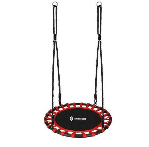 Children's swing Stork nest Ø 110 cm, black-red