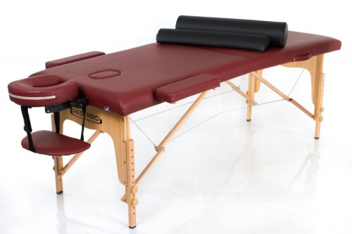RESTPRO® Classic-2 Wine Red Massage Table + Massage Bolsters