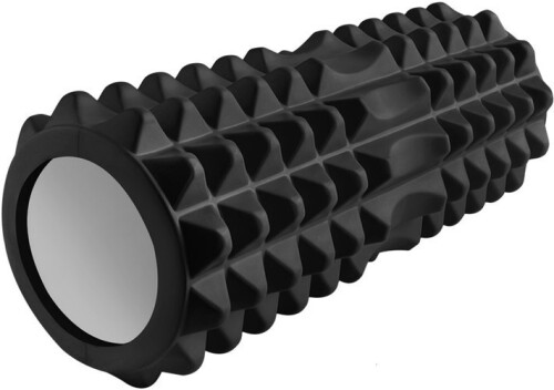 Masāžas jogas pilates putu rullis 33x14 cm, melns