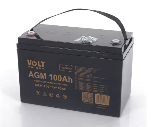 Силовой лодочный AGM аккумулятор 12V 100Ah