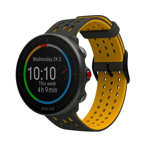 Sporta pulkstenis POLAR VANTAGE M2 GREY & YELLOW, M/L