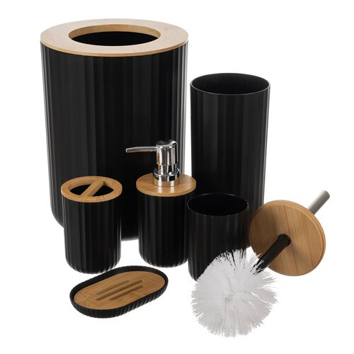 Bathroom accessories set, black