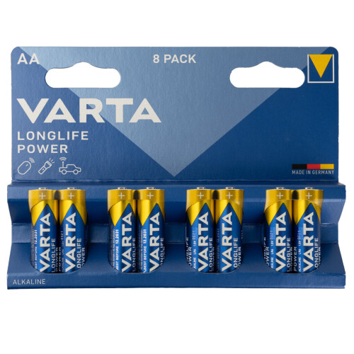 8 x VARTA HIGH ENERGY 1,5V AA baterijas