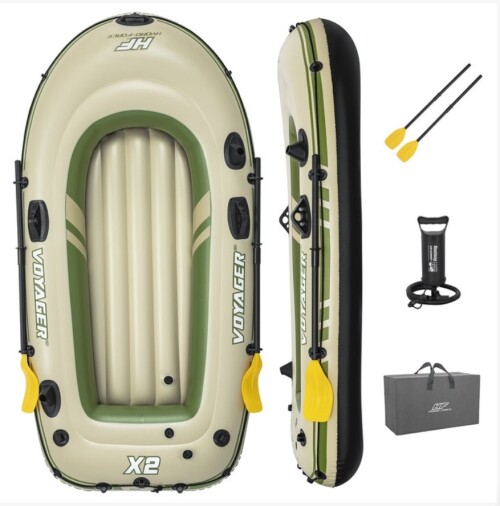 Piepūšamā divvietīga laiva Bestway Voyager X2 Raft, 232х118 cm, 65163