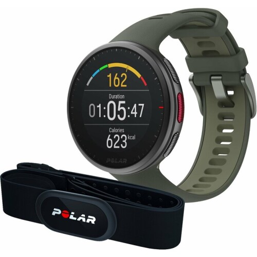 Sporta pulkstenis POLAR VANTAGE V2 GREEN, M/L ar H10 pulsu jostu