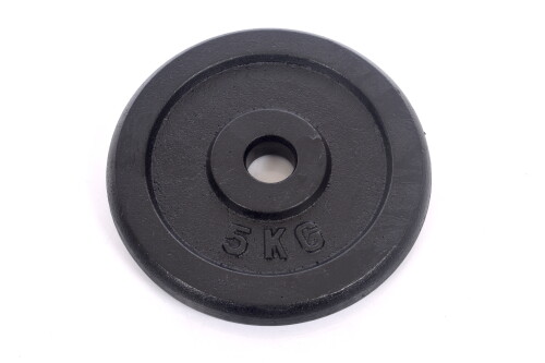 Металлический блин для штанг и гантелей (диск) 5кг (31,5мм)