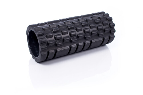 Masāžas jogas pilates putu rullis Grid Roller 33x14cm, melns