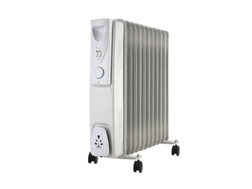 Eļļas radiators 2500W ar termostatu, 11 sekcijas