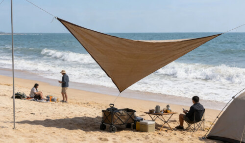 Sun Shade sail 3.6x3.6x3.6 m, triangle, beige