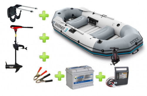 Intex MARINER 3 FULL SET ar Neraus NRS 55X + Varta LFD90Ah