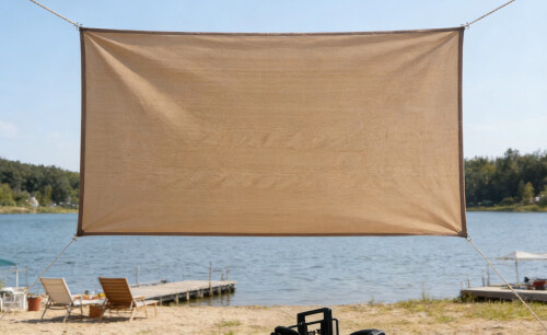 Saulessargs 4x2 m taisnstūra forma, bēšs