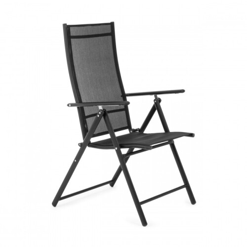 Saliekams atpūtas krēsls 56.5x42.5x108 cm, melns