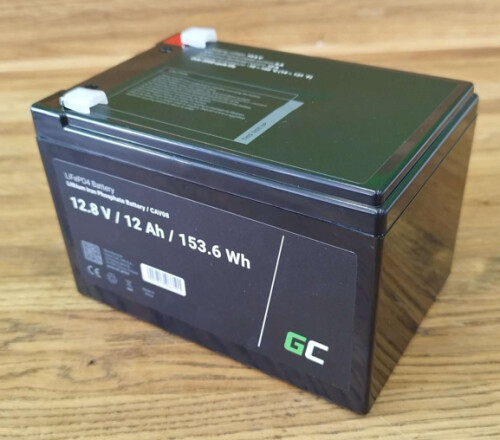 Lithium battery for echo sounder Green cell LifePO4 12V 12A