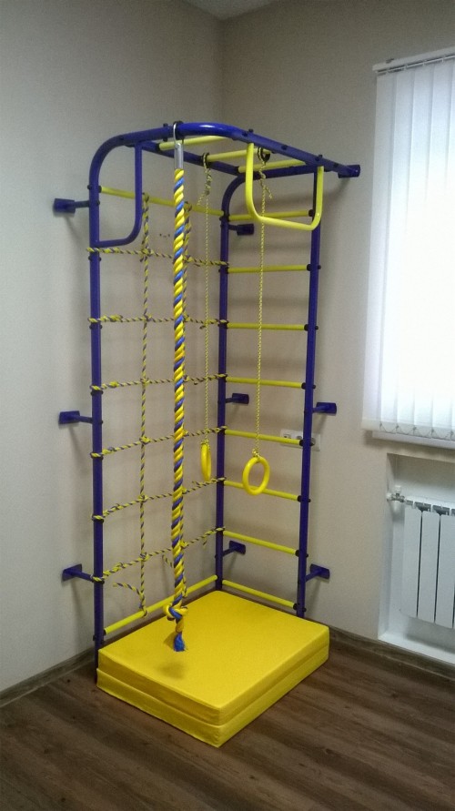 Детский спортивный комплекс Пионер-108 сине-жёлтый