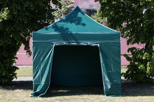 Pop Up kokkupandav telk 2.92x2.92 m, seinte ja katusega, roheline, seeria H, teras (telk, paviljon, varikatus)