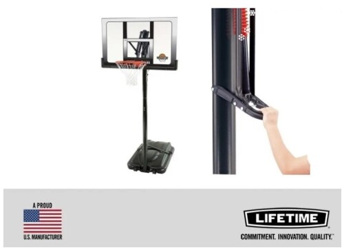LIFETIME 91286 Basketball set (2.28 - 3.05m) (with Power Lift!)