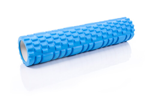 Ролик массажный для йоги Yoga Roller 14x62см, синий