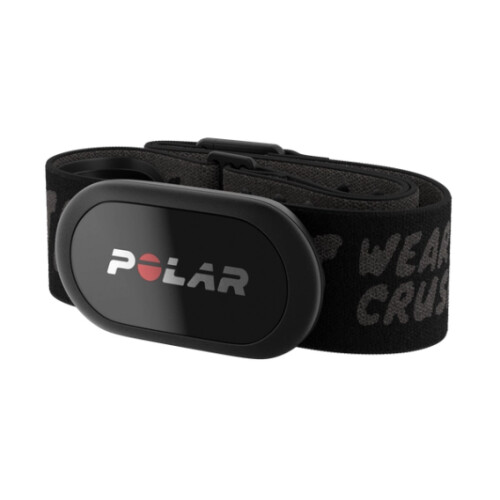 Polar H10 pulsa josta M-XXL, melna ar tekstu