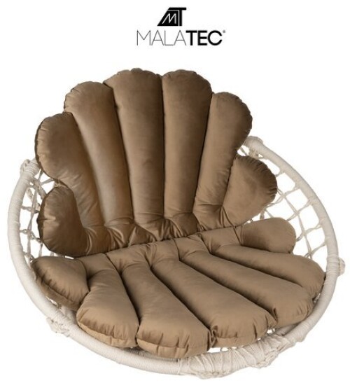 Pillow for рanging woven Macrame swing, brown