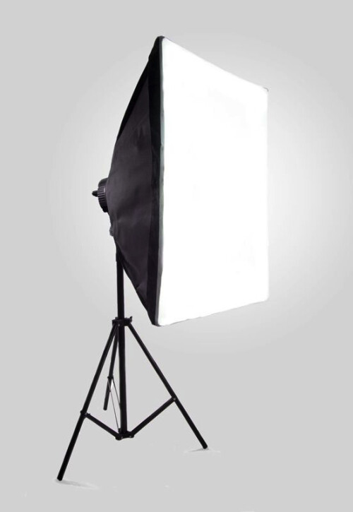 LED Quadhead 4x125W, Softbox 50x70 см со стойкой для света (фото 05081)