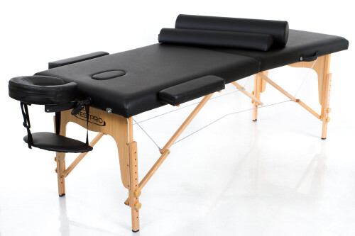 RESTPRO® Classic-2 Black masāžas galds + masāžas ruļļi