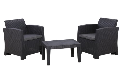 Ротанговый комплект мебели: 2 кресла, стол