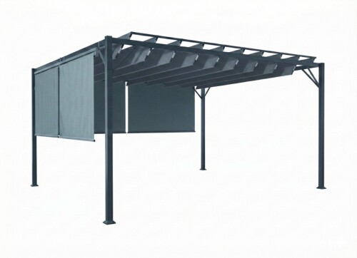 3X4 m Bioclimatic pergola with 4 awnings