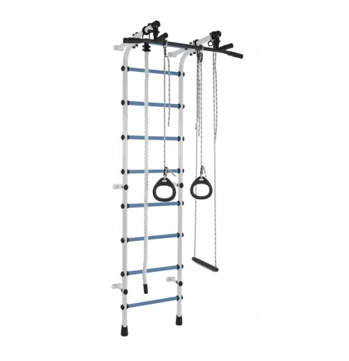 Swedish wall for children HAPPY KID white-blue, 230x52.5 cm