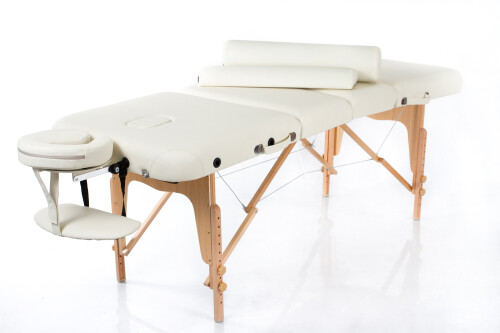 RESTPRO® VIP 4 CREAM Massage Table + Massage Bolsters