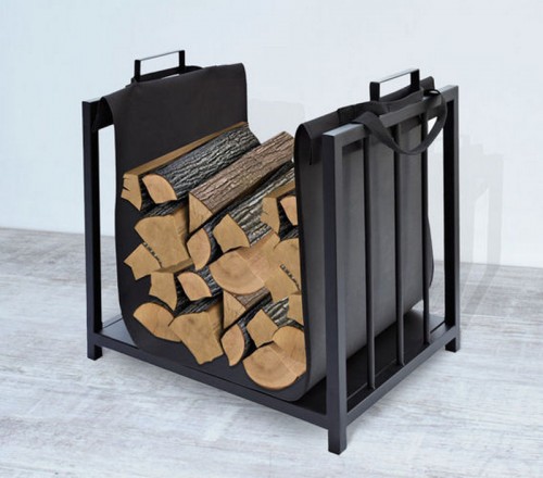 Metal wood basket