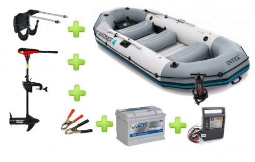 Intex MARINER 4 FULL SET ar Neraus NRS 62X + Varta 90Ah